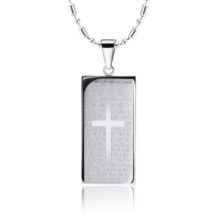 Stainless Steel Bible Verse Pendant Necklace SDN17