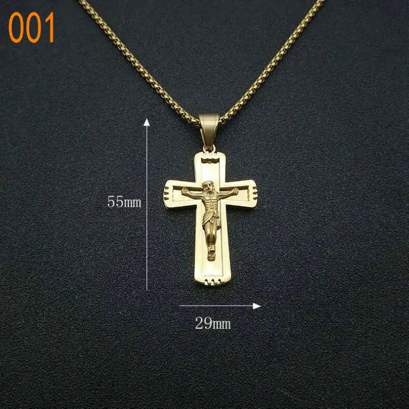 Stainless Steel Christ Cross Pendant Jesus Pendant