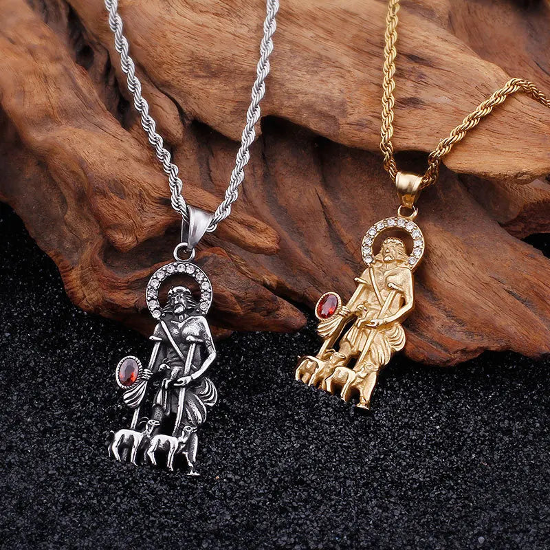 Stainless Steel Men's Pendant - Religious Jewelry