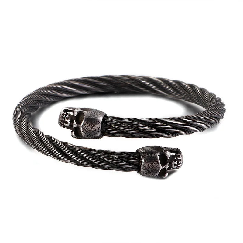 Stainless Steel Skull Weiya Bracelet Punk Men's Bracelet