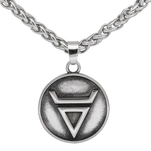Stainless Steel Slavs Veles Amulet with Valknut Gift Bag