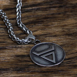 Stainless Steel Slavs Veles Amulet with Valknut Gift Bag