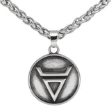 Stainless Steel Slavs Veles Amulet with Valknut Gift Bag