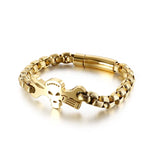 Men's Stainless Steel Retro Skull Bracelet