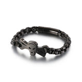 Men's Stainless Steel Retro Skull Bracelet