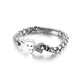 Men's Stainless Steel Retro Skull Bracelet