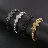 Men's Stainless Steel Retro Skull Bracelet