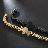 Men's Stainless Steel Retro Skull Bracelet