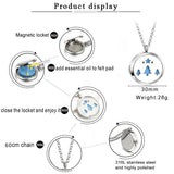 Stainless Steel Star Tree Aromatherapy Essential Oil Perfume Pendant Necklace