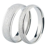 Matte Stainless Steel Couple Rings