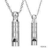 Stainless Steel Whistle Couple Necklace Pendant