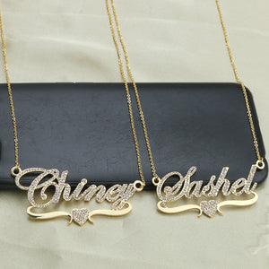 Personalized Crystal Name Necklace for Women/Children
