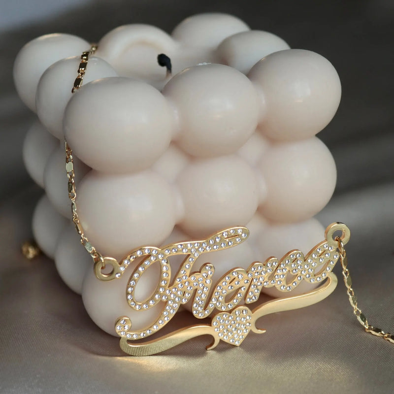 Personalized Crystal Name Necklace for Women/Children