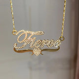 Personalized Crystal Name Necklace for Women/Children