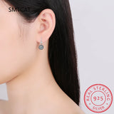 925 Silver Flower Spinel Dangle Earrings for Women