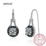 925 Silver Flower Spinel Dangle Earrings for Women
