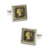 Vintage Stamp Postage Cufflinks Copper Material