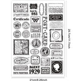 Postmark Postcard Clear Stamps for DIY Scrapbooking Big Size