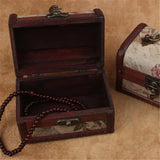 Vintage Stamp Handle Lock Jewelry Box