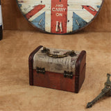 Vintage Stamp Handle Lock Jewelry Box