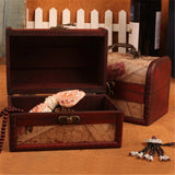 Vintage Stamp Handle Lock Jewelry Box