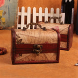 Vintage Stamp Handle Lock Jewelry Box