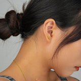 925 Arc Shape Zircon Earrings, Colorful, Personalized, Retro Style