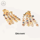 925 Earrings Simulated Diamond Drop Dangle Charms Jewelry Gift