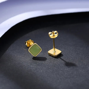 925 Stamped Square Earrings Smooth Banquet Fine Jewelry Gift