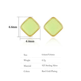 925 Stamped Square Earrings Smooth Banquet Fine Jewelry Gift