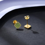 925 Stamped Square Earrings Smooth Banquet Fine Jewelry Gift