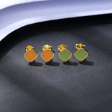 925 Stamped Square Earrings Smooth Banquet Fine Jewelry Gift