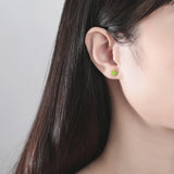 925 Stamped Square Earrings Smooth Banquet Fine Jewelry Gift