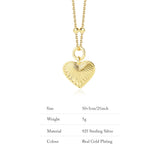 925 Retro Heart Necklace Personalized Wedding Accessories