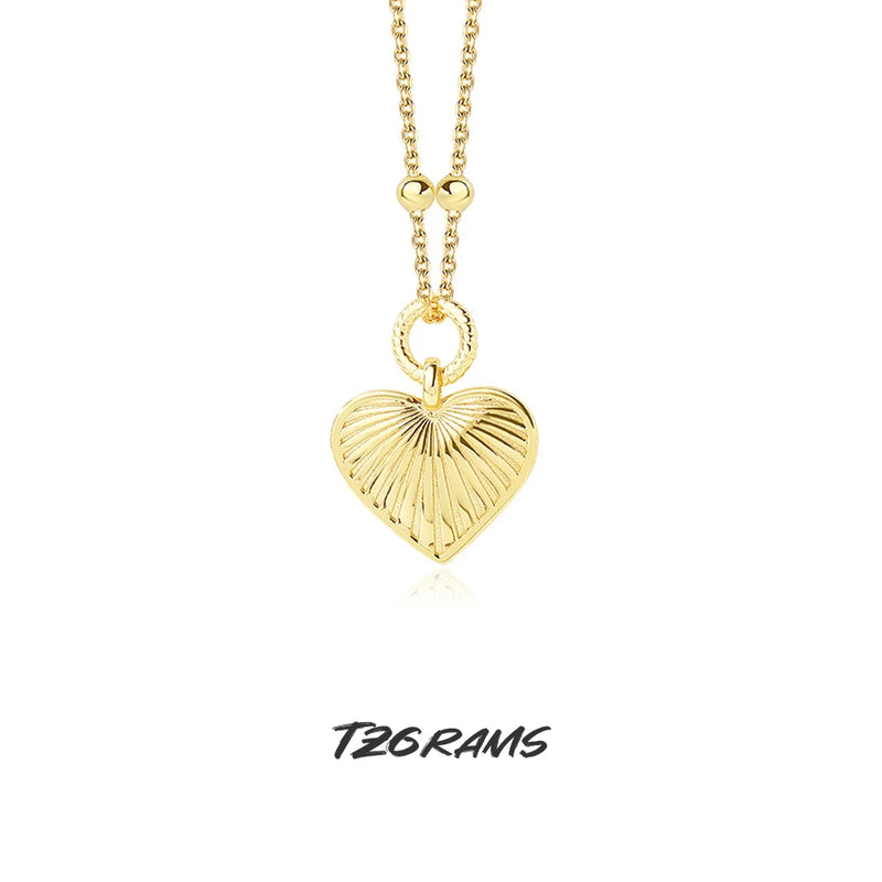 925 Retro Heart Necklace Personalized Wedding Accessories
