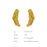 925 Large Stud Earrings Minimalist Design