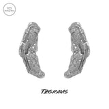 925 Large Stud Earrings Minimalist Design