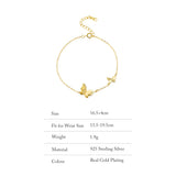 925 Butterfly Bracelet - Personalized Birthday Party Jewelry