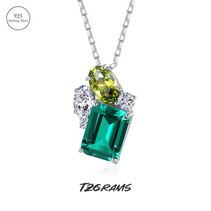 925 Jewelry for Lehenga Necklace with Simulated Emerald