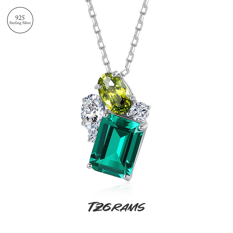925 Jewelry for Lehenga Necklace with Simulated Emerald