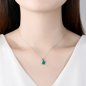 925 Jewelry for Lehenga Necklace with Simulated Emerald