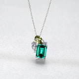 925 Jewelry for Lehenga Necklace with Simulated Emerald