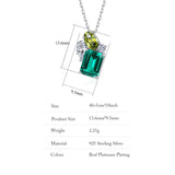 925 Jewelry for Lehenga Necklace with Simulated Emerald
