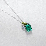 925 Jewelry for Lehenga Necklace with Simulated Emerald