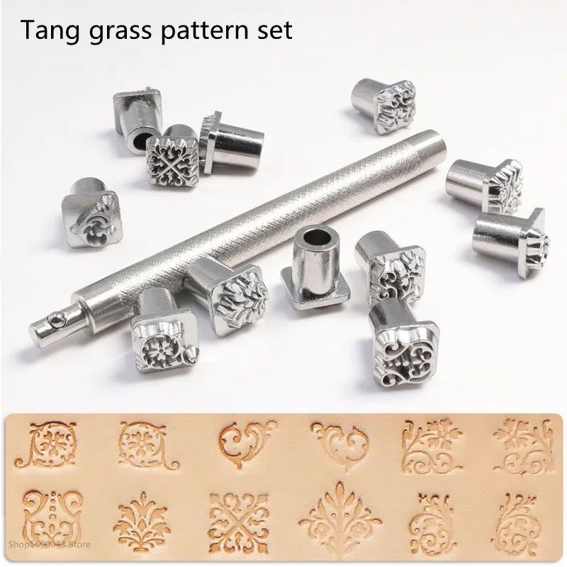 Embossing Leather Tools DIY Grass Constellation Animal Stamps Set