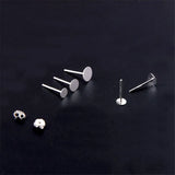 S925 Sterling Silver Ear Pins DIY Jewelry Accessories
