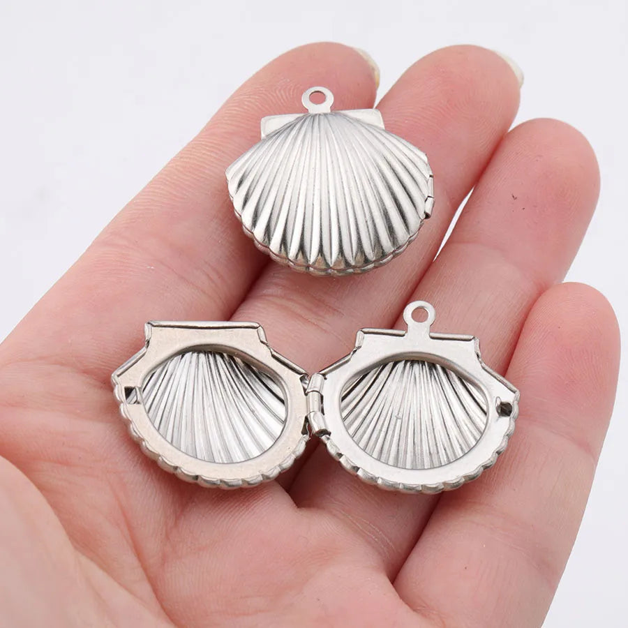 Vintage Sea Shell Album Box Pendant Locket Charms 20Pcs