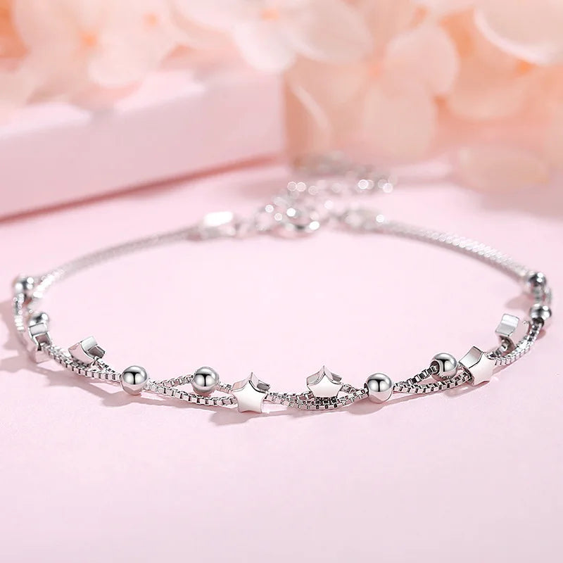 925 Sterling Silver Bracelet Female Student Gift