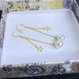 Star 925 Sterling Silver Earrings Settings for Pearls Agate
