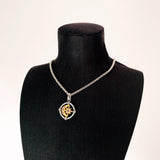 Star And Moon Pendant Link Chain Necklace 925 Silver Lucky Gift